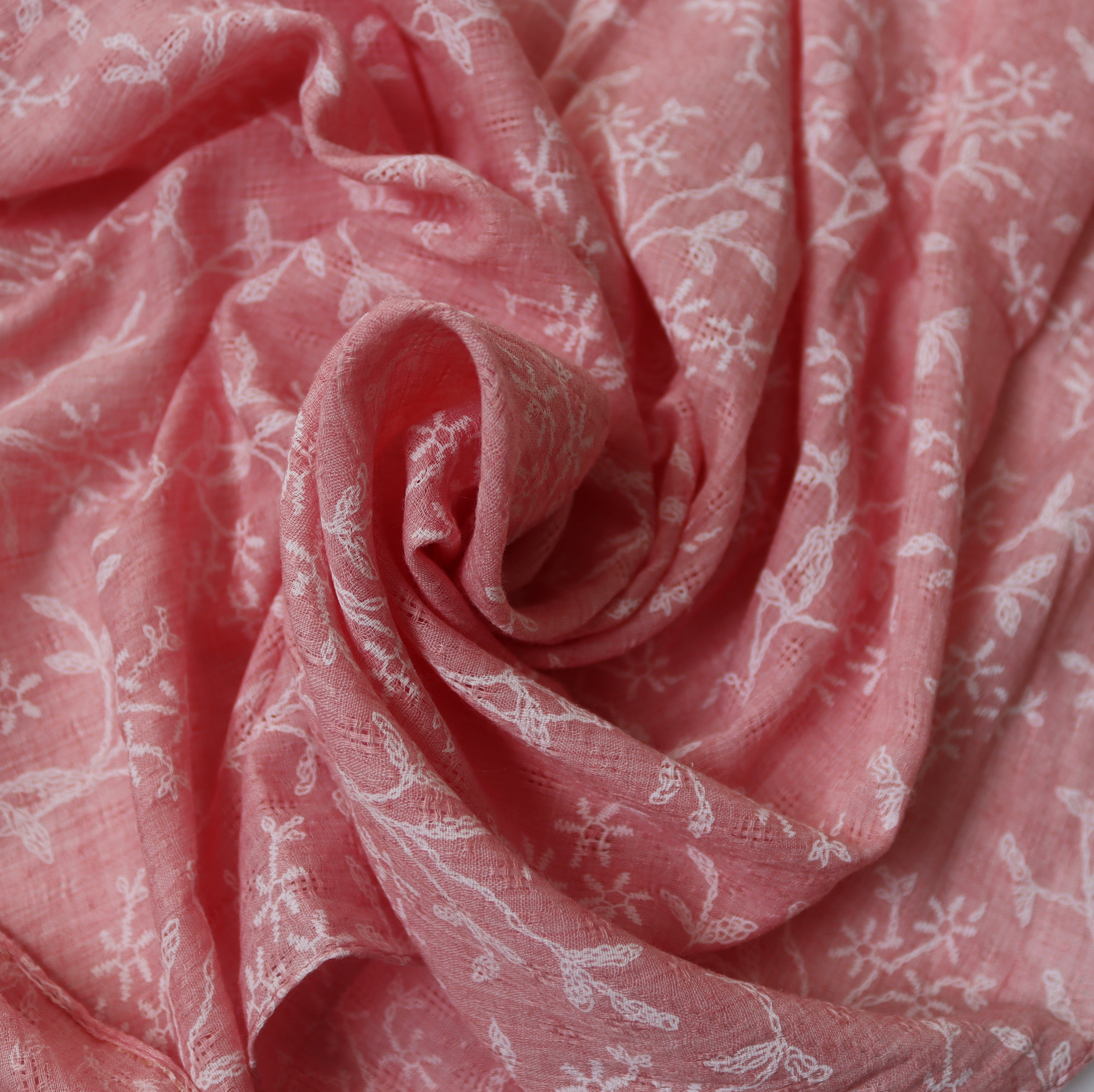 Floral Printed Hijab | Peachy Blossom