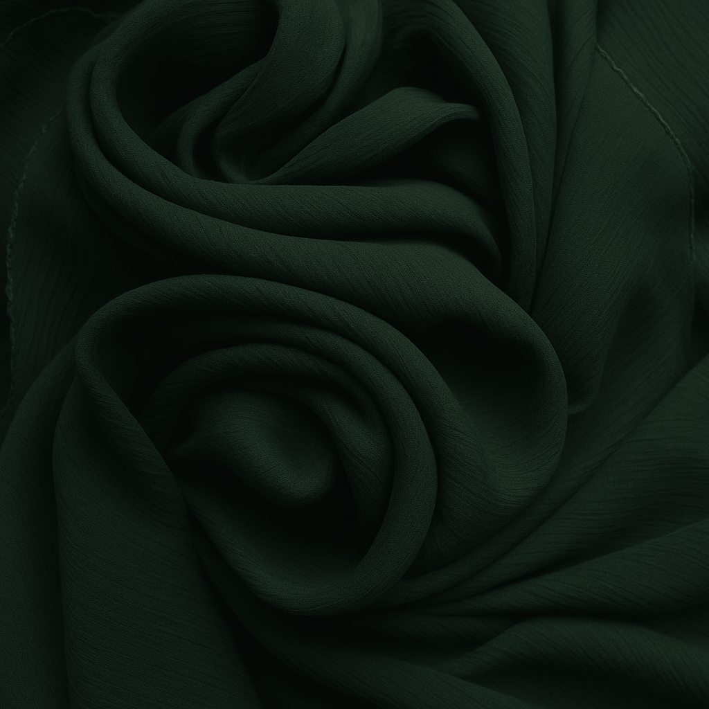 Crinkle Chiffon Hijab / Bottle Green