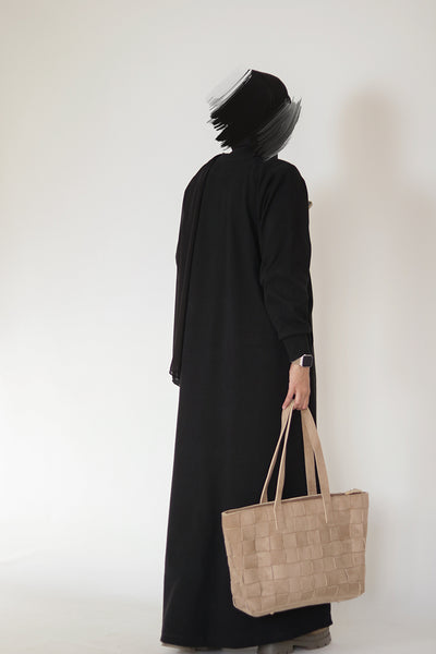 Black Knit Abaya