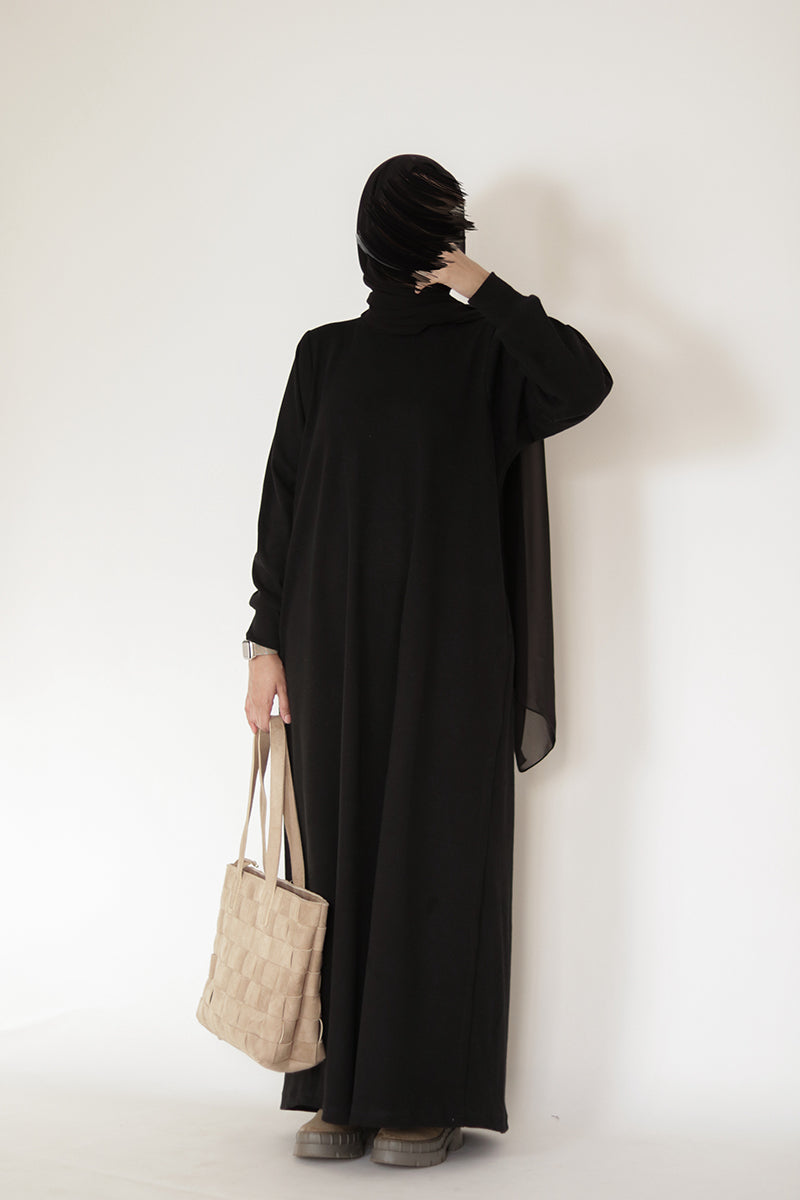 Black Knit Abaya