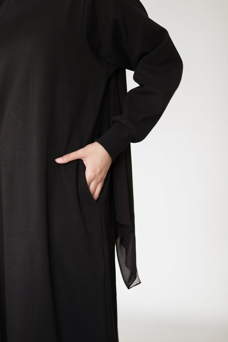 Black Knit Abaya