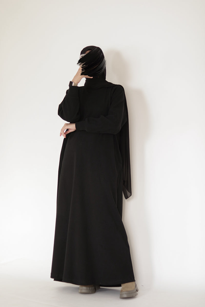 Black Knit Abaya