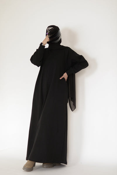 Black Knit Abaya