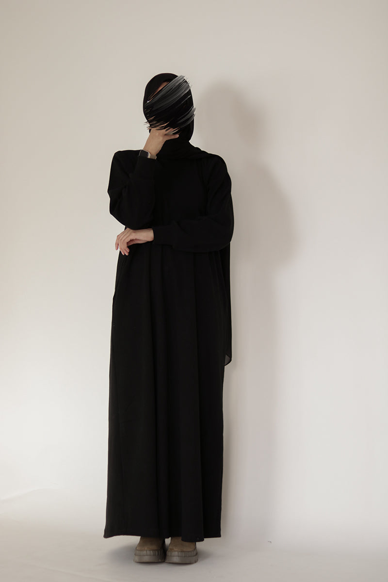 Black Knit Abaya