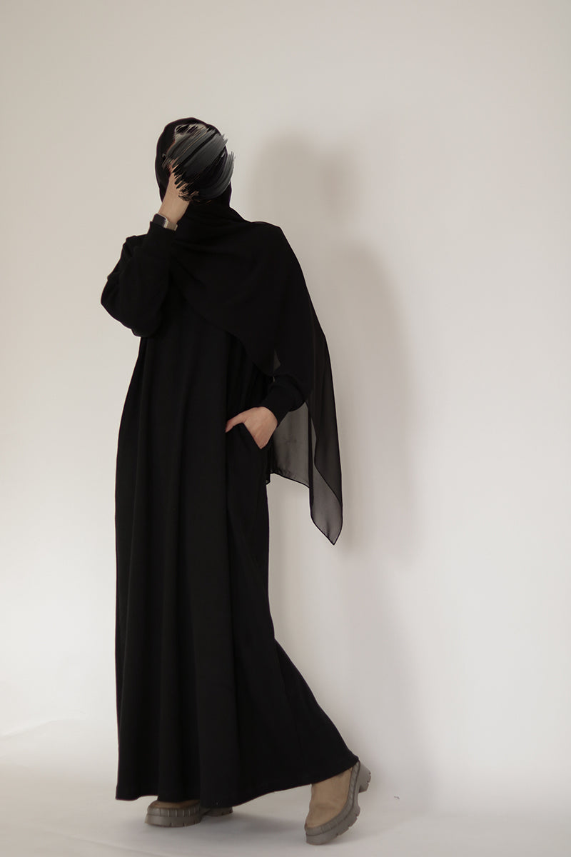 Black Knit Abaya