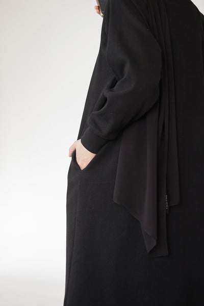 Black Knit Abaya