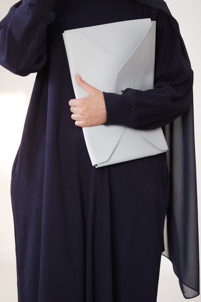 Dark Blue Knit Abaya