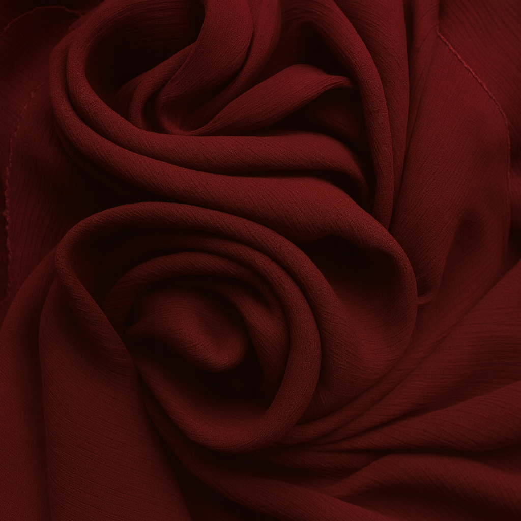 Crinkle Chiffon Hijab / Maroon