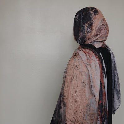 Printed Modal Hijab | Rust Festival