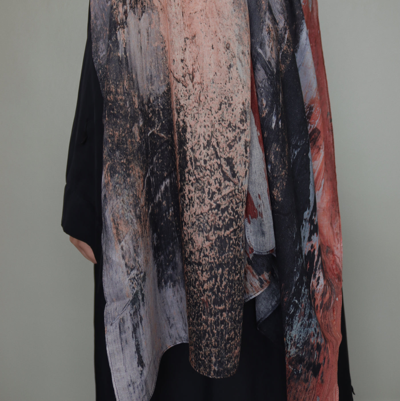 Printed Modal Hijab | Rust Festival