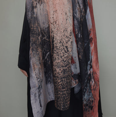 Printed Modal Hijab | Rust Festival
