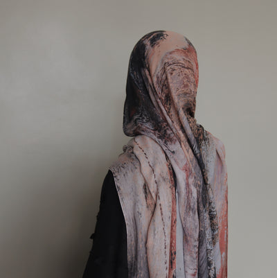 Printed Modal Hijab | Rust Festival