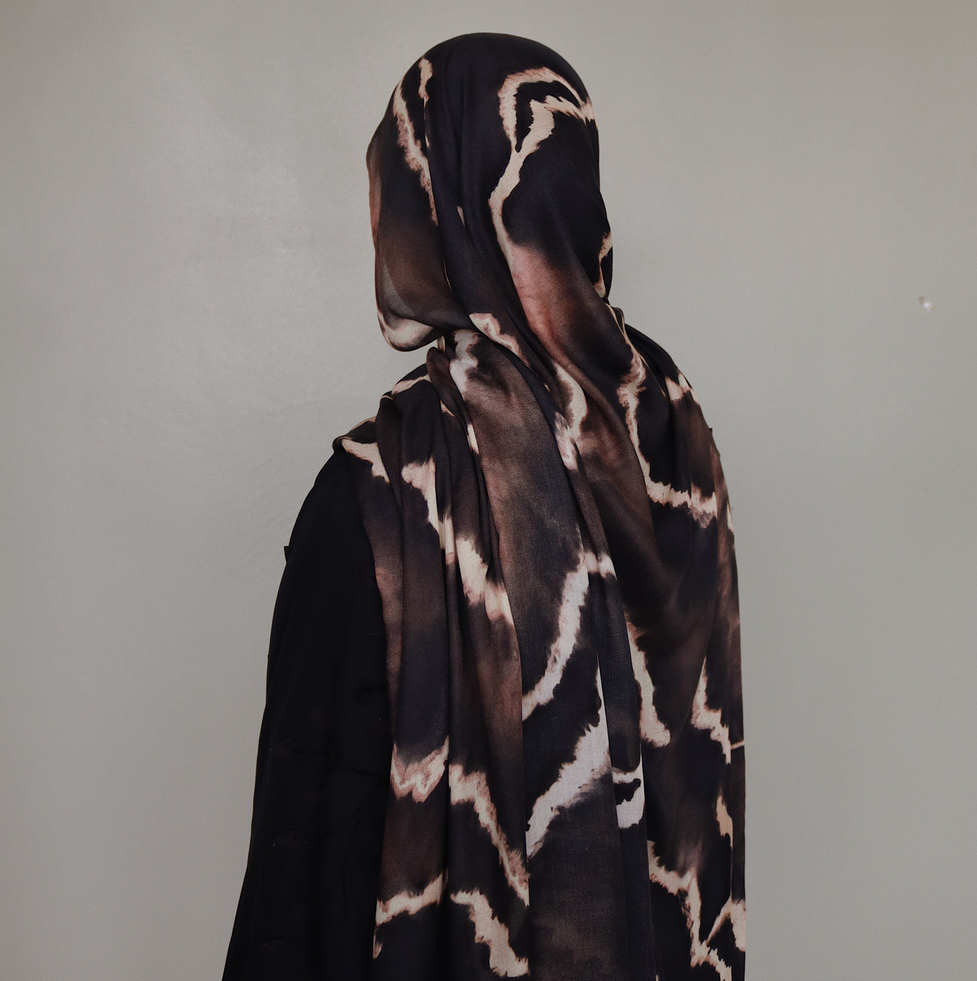 Printed Modal Hijab | Cocoa Marble