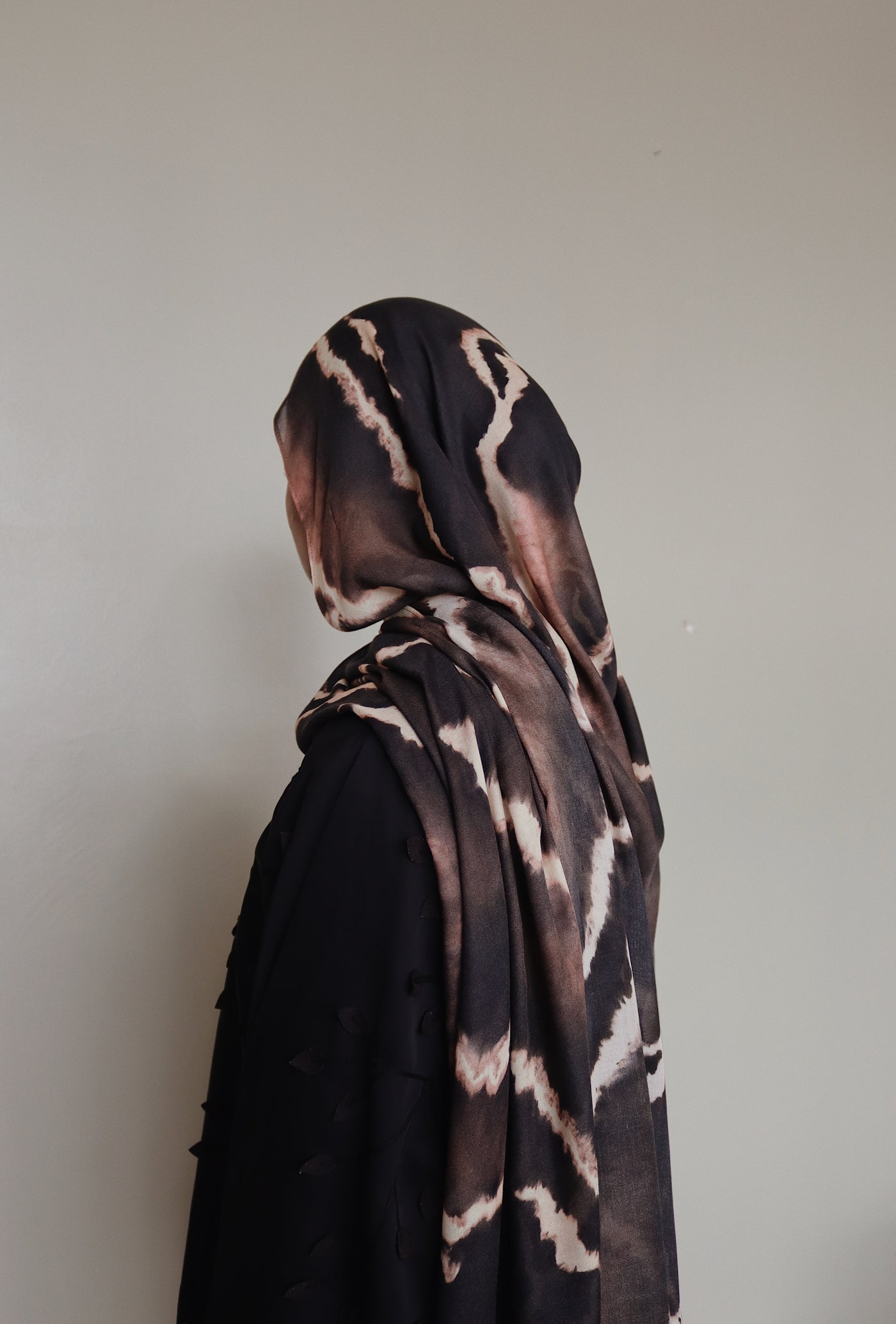 Printed Modal Hijab | Cocoa Marble