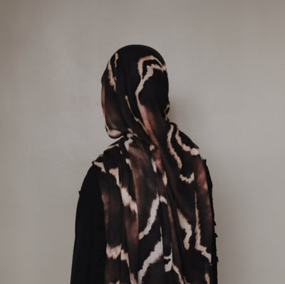 Printed Modal Hijab | Cocoa Marble