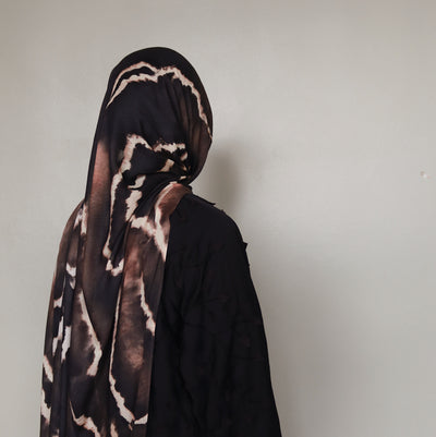 Printed Modal Hijab | Cocoa Marble