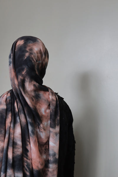 Printed Modal Hijab | Dark Ombre