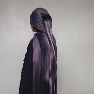 Printed Modal Hijab | Dusky Violet
