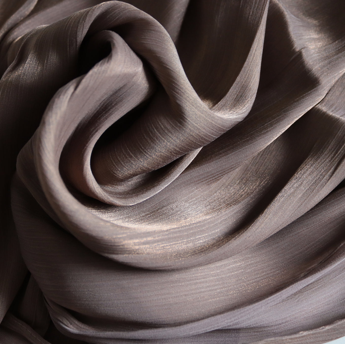 Textured Satin Hijab / Taupe