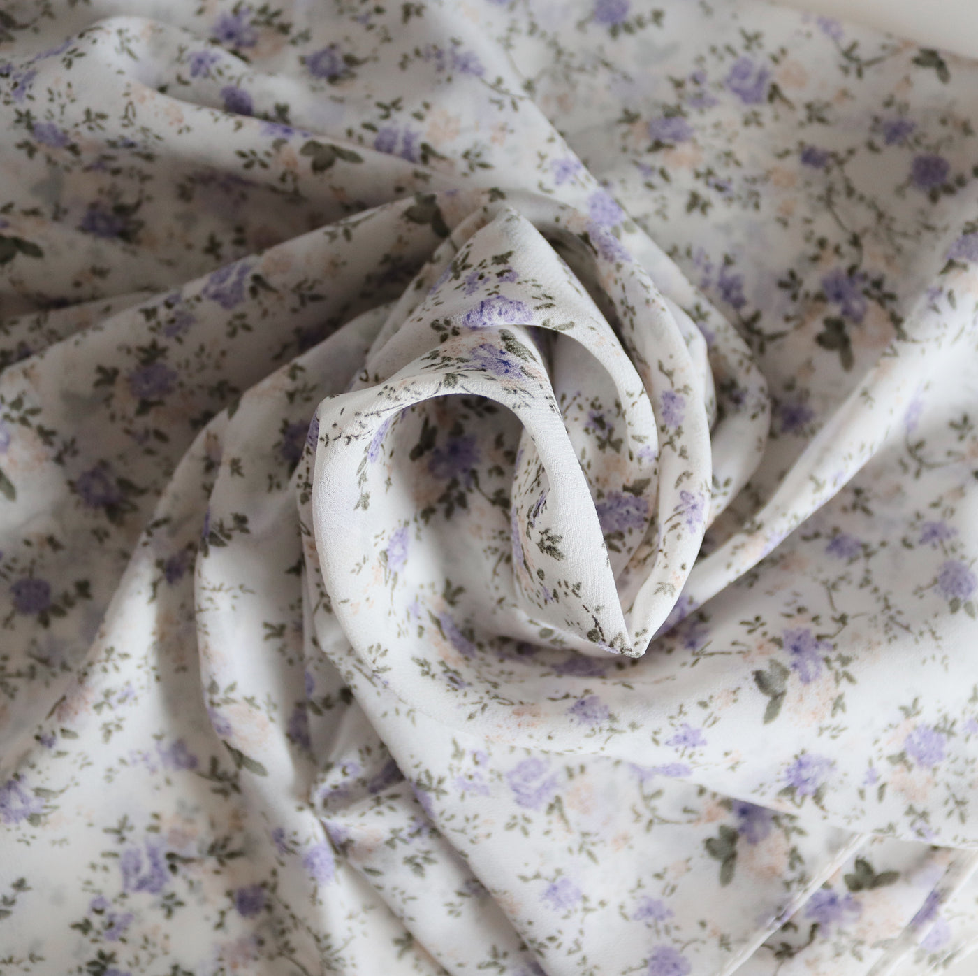 Chiffon Printed Hijab / Lavender Field