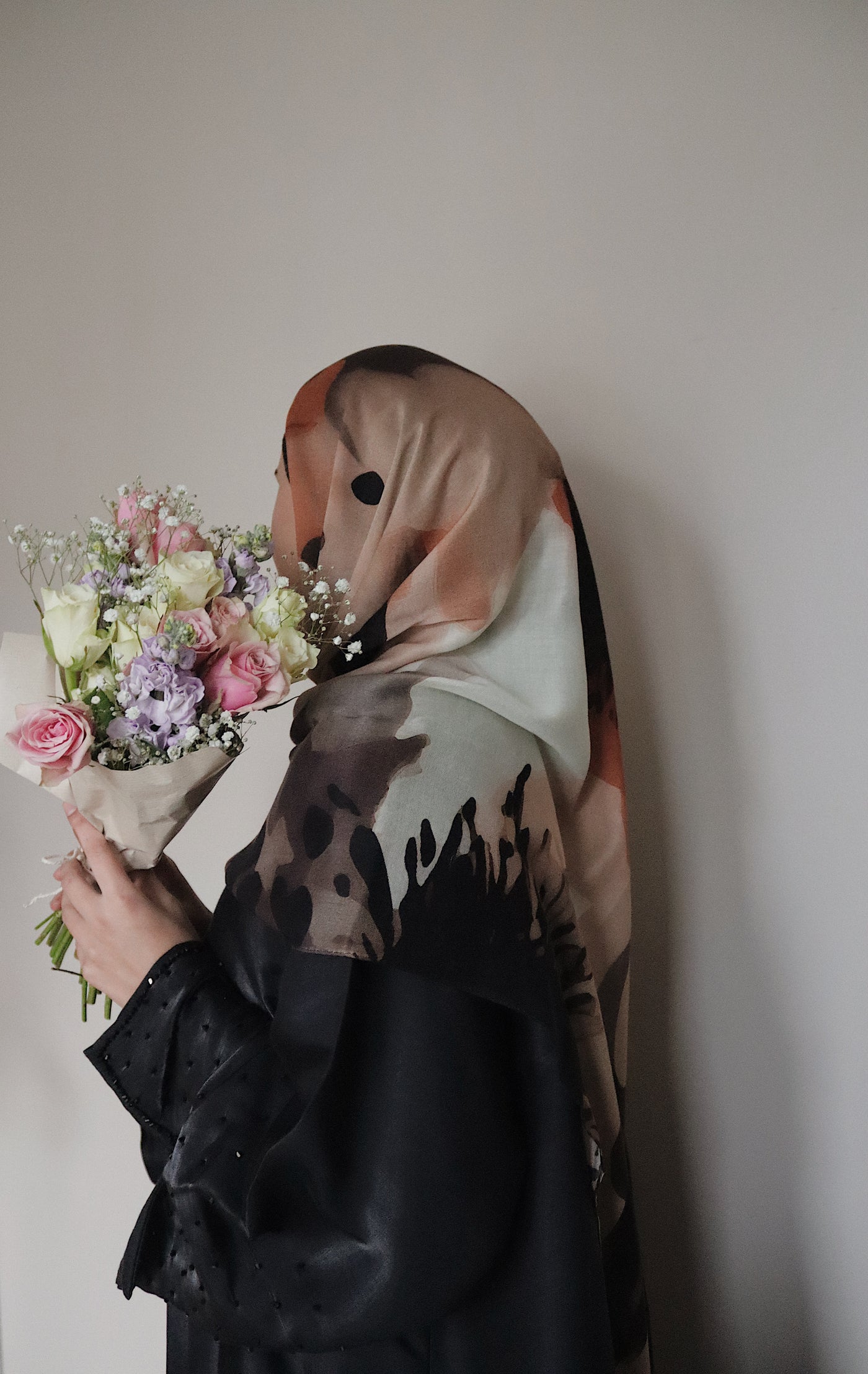 Printed Modal Hijab | Rust Floral