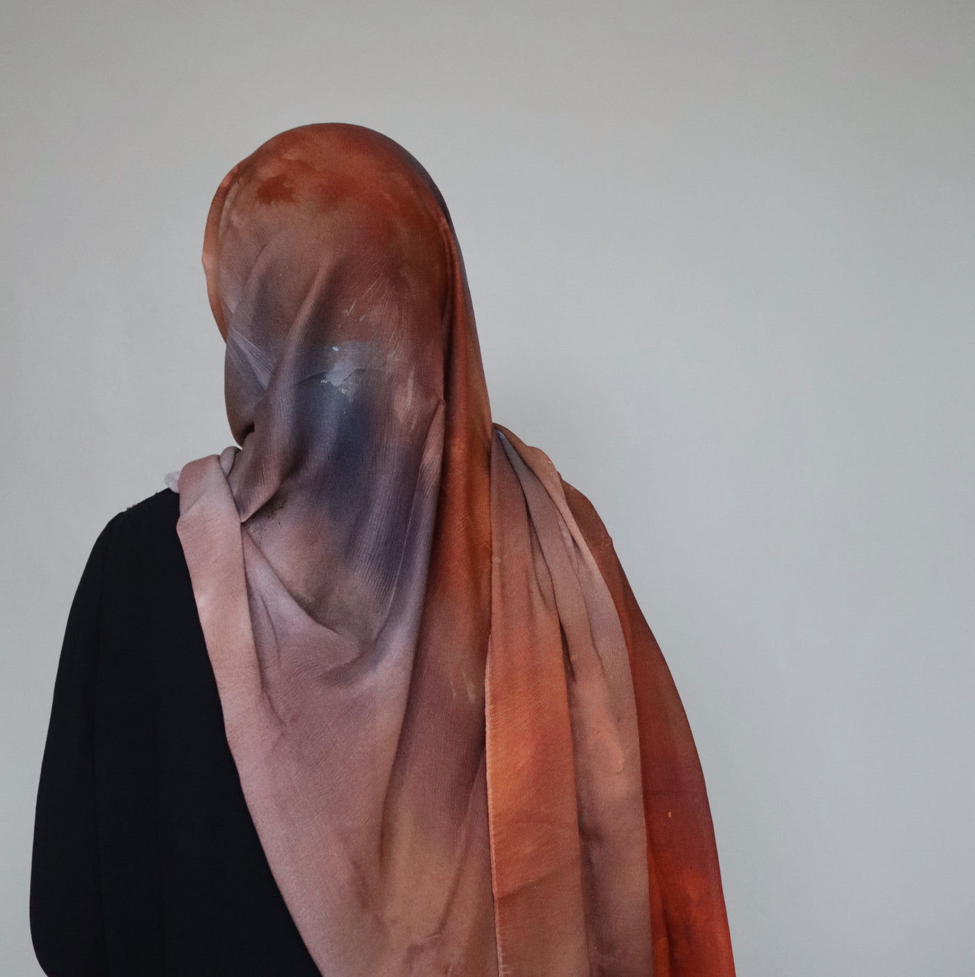 Printed Modal Hijab | Rust Gradient