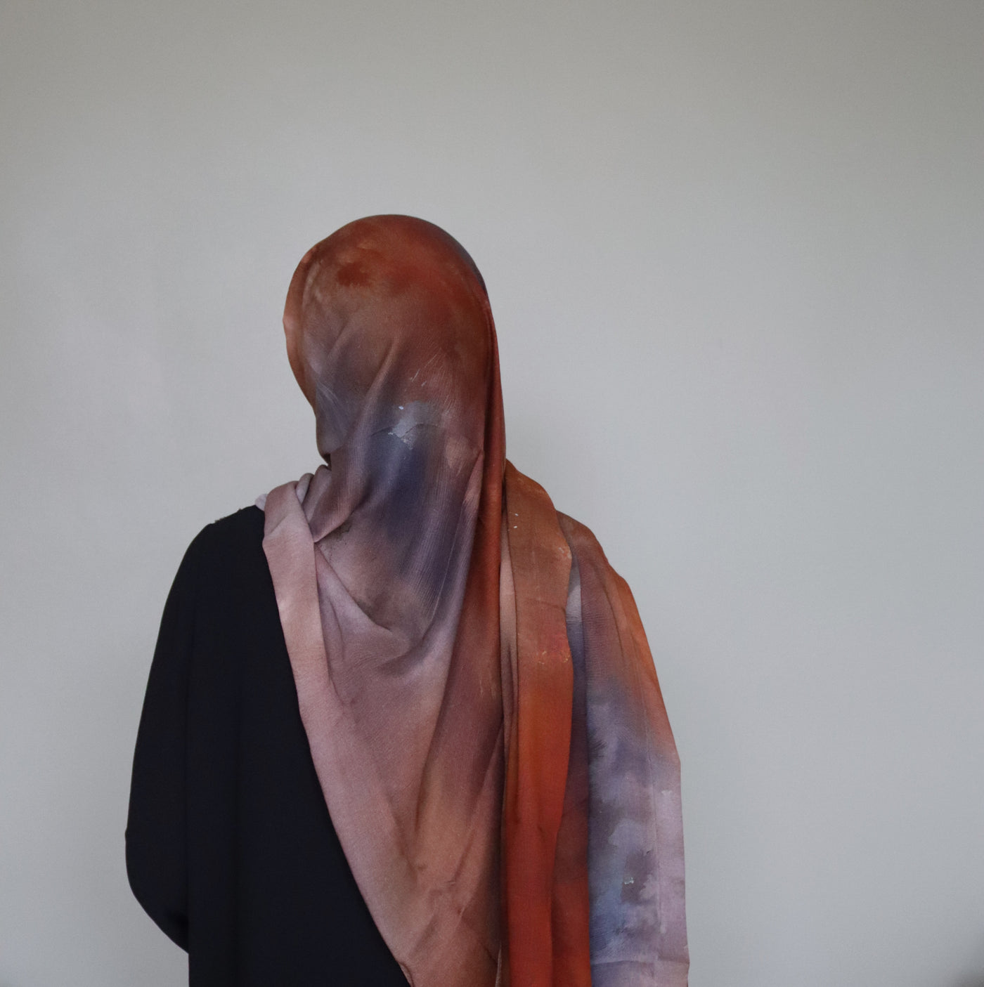 Printed Modal Hijab | Rust Gradient