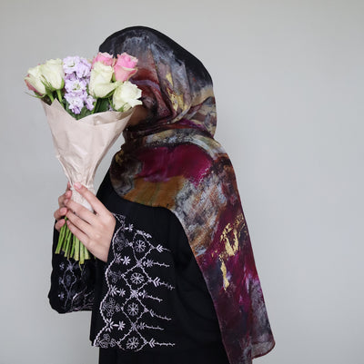 Printed Modal Hijab | Festival Fuchsia