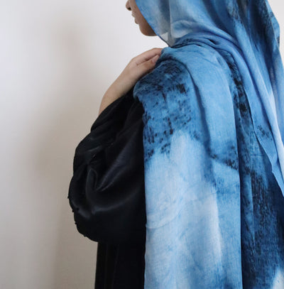 Printed Modal Hijab | Nordic Sky