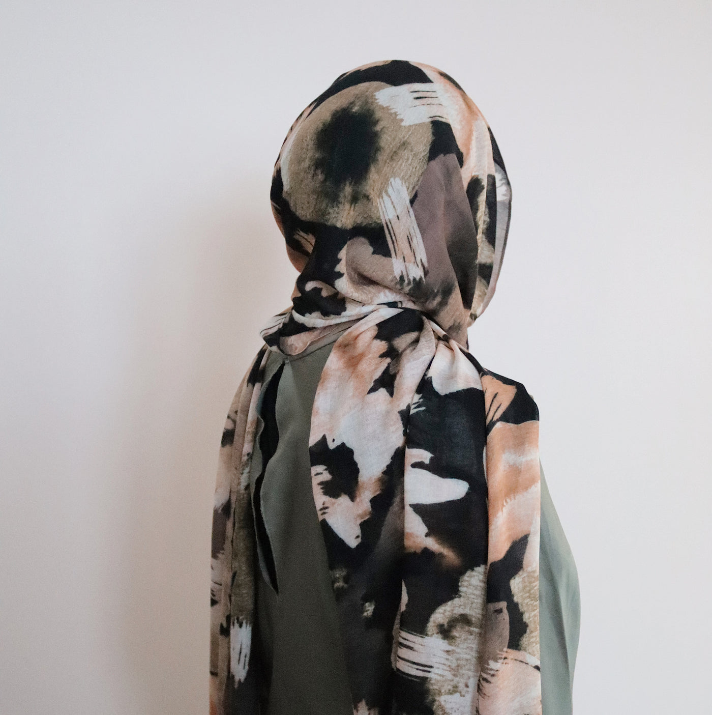 Printed Modal Hijab | Moss Abstract