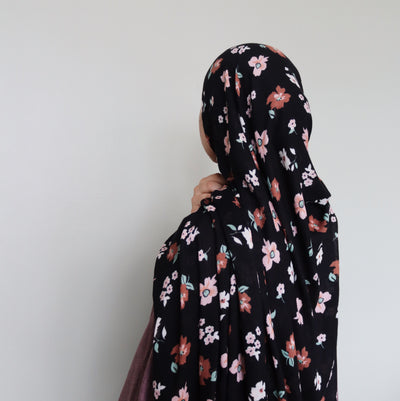 Printed Modal Hijab | Wildflower Night