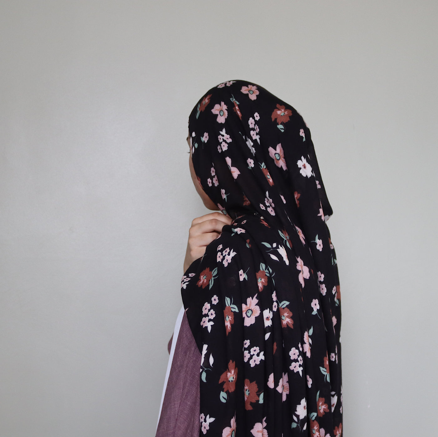 Printed Modal Hijab | Wildflower Night