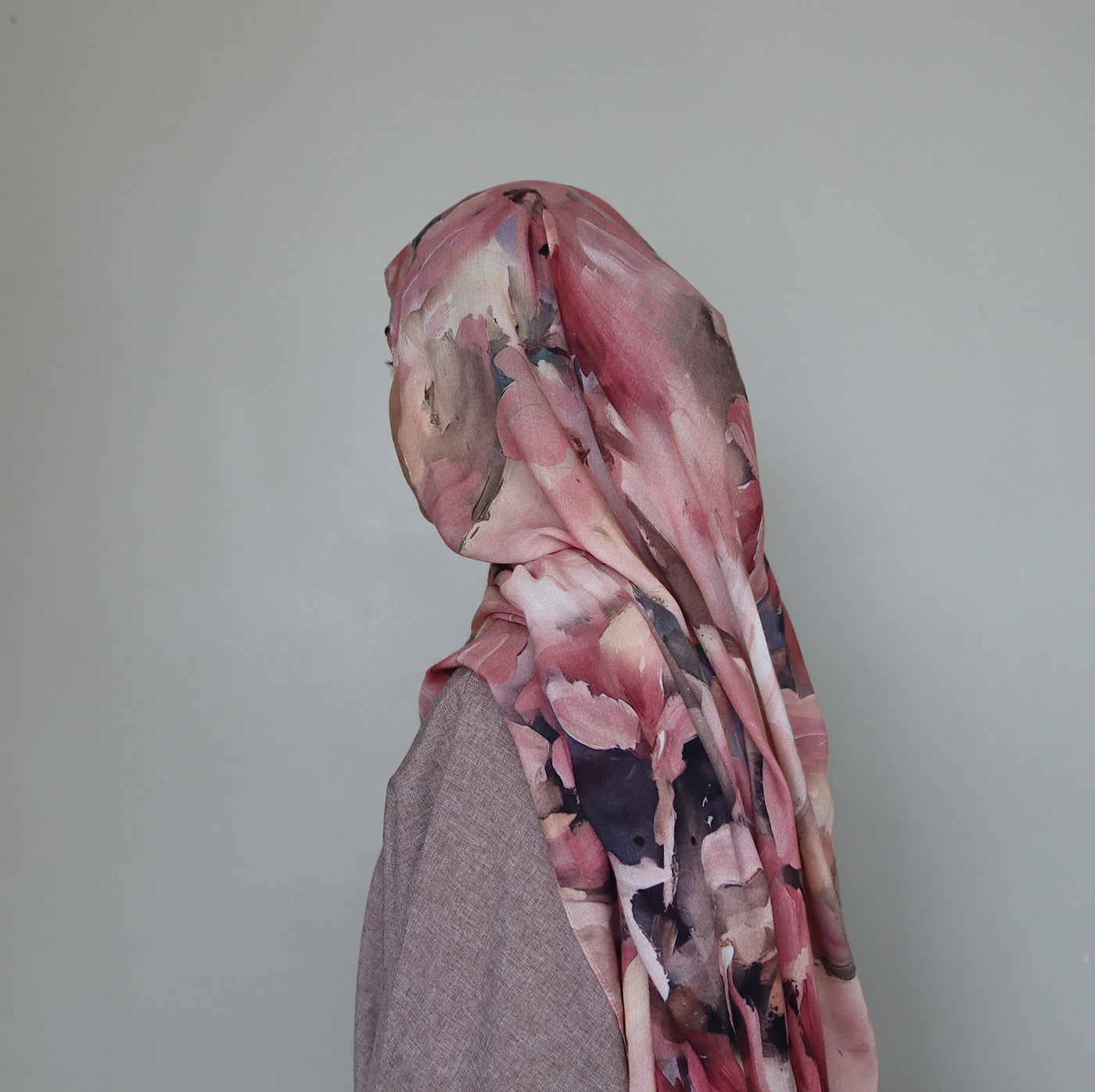 Printed Modal Hijab | Rosewood Bloom