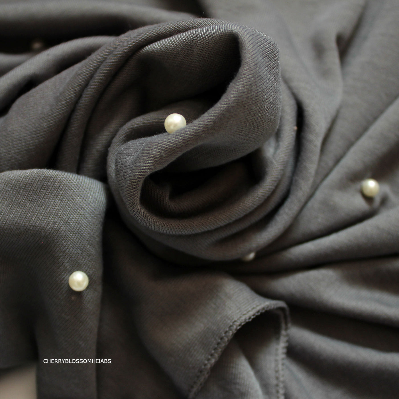 GREY PEARL JERSEY HIJAB